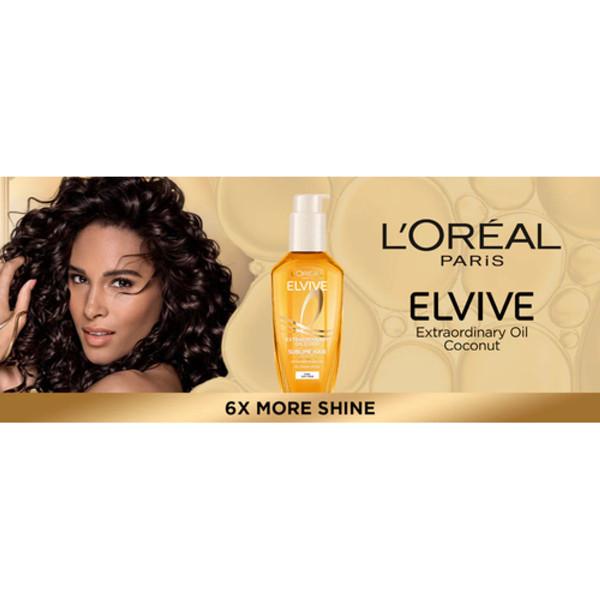 L'Oreal Elvive Extraordinary Coconut Hair Oil (2-Pack) product image