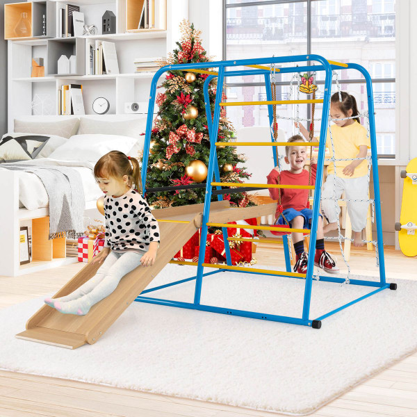 6-in-1 Indoor Jungle Gym with Climbing Rope Wall  product image