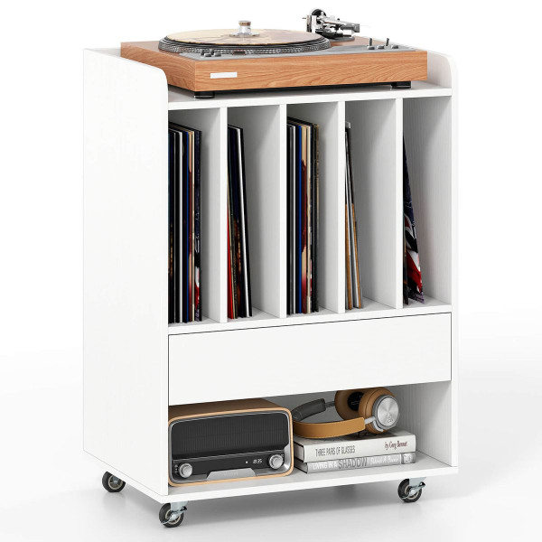 Record Player Stand with Drawer and Record Holder product image
