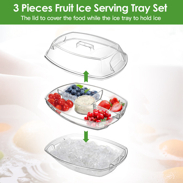 Ice‑Chilled Serving Tray Party Platter with Lid product image