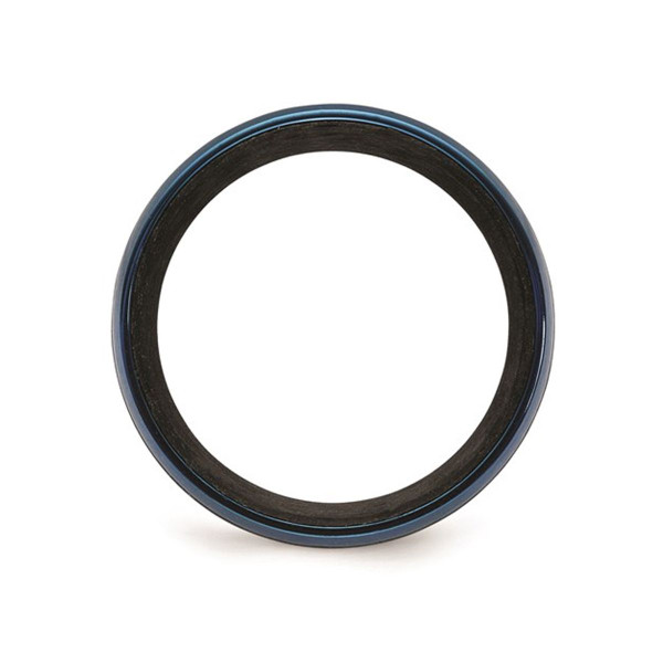 Men's Blue IP Plated Carbon Fiber Stainless Steel Band (8mm) product image