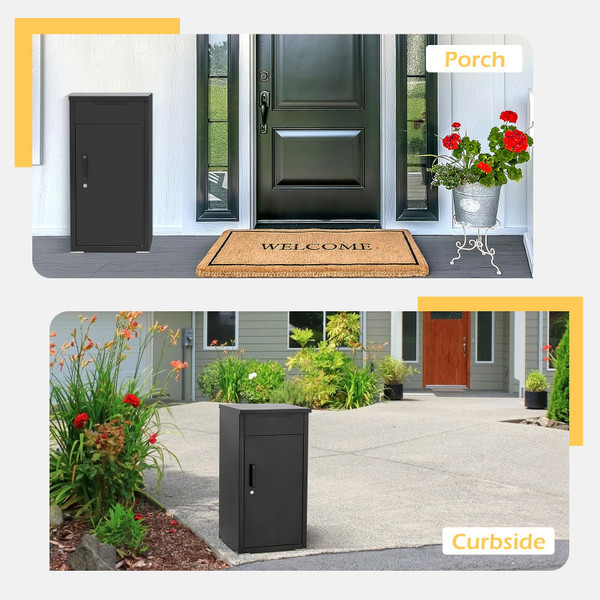 Lockable Anti-Theft Parcel Drop Box with Mailbox product image