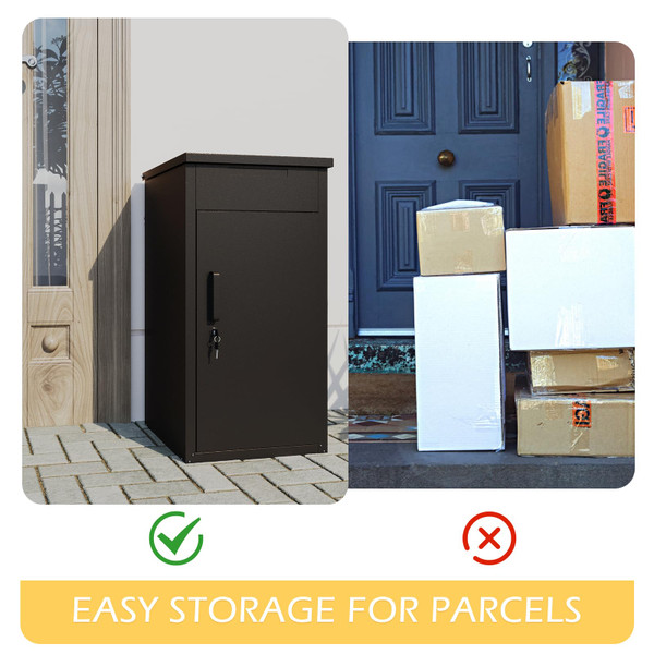 Lockable Anti-Theft Parcel Drop Box with Mailbox product image