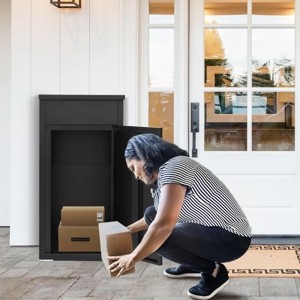 Lockable Anti-Theft Parcel Drop Box with Mailbox product image