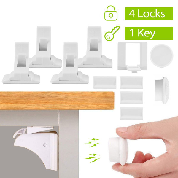 Magnetic Child Safety Cabinet & Drawer Lock (4‑Pack) product image