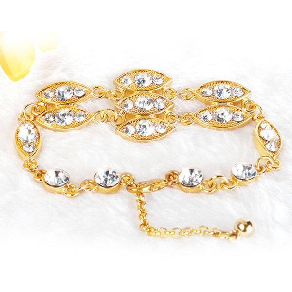 Burnished Gold Rhinestone Bling Bracelet product image