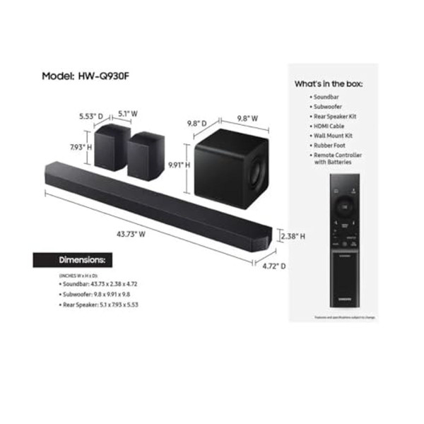Samsung Q-Series Samsung Soundbar 9.1.4 Ch Subwoofer product image