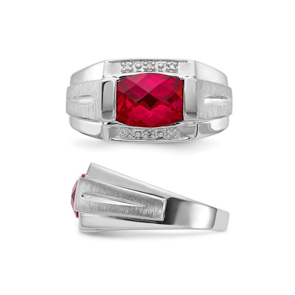 Men's 3.75 Carat (ctw) Lab Created Ruby Ring (Size 10) product image