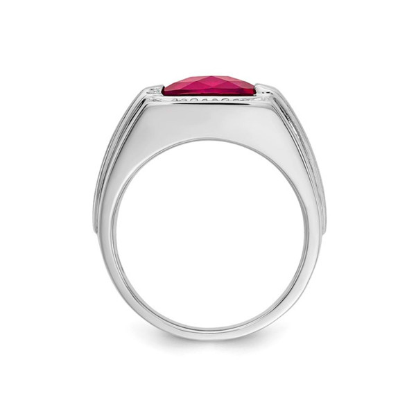 Men's 3.75 Carat (ctw) Lab Created Ruby Ring (Size 10) product image