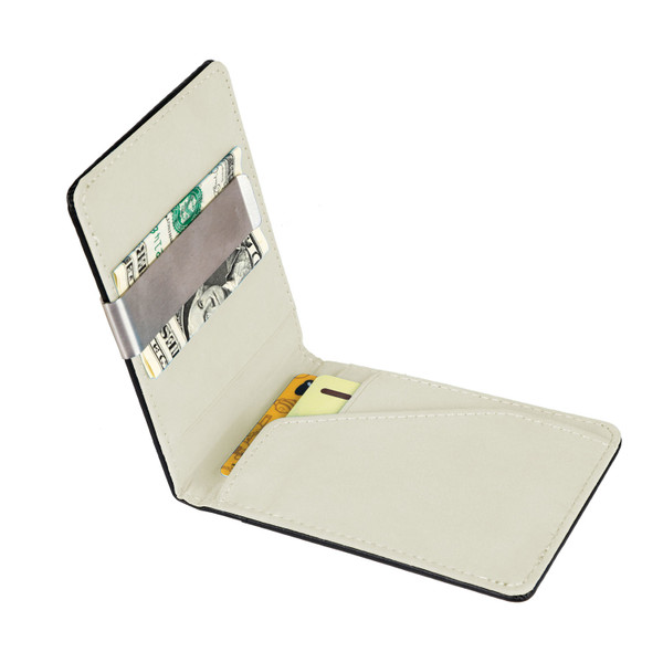 RFID Blocking Slim PU Leather Bifold Wallet with Money Clip product image
