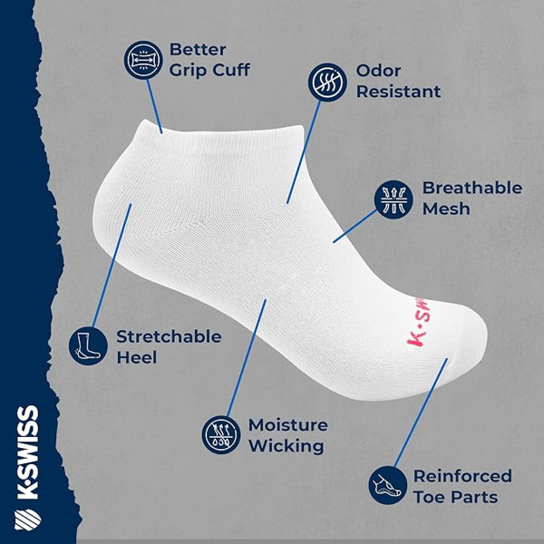 K-Swiss Women's Low Cut Socks (20-Pairs) product image