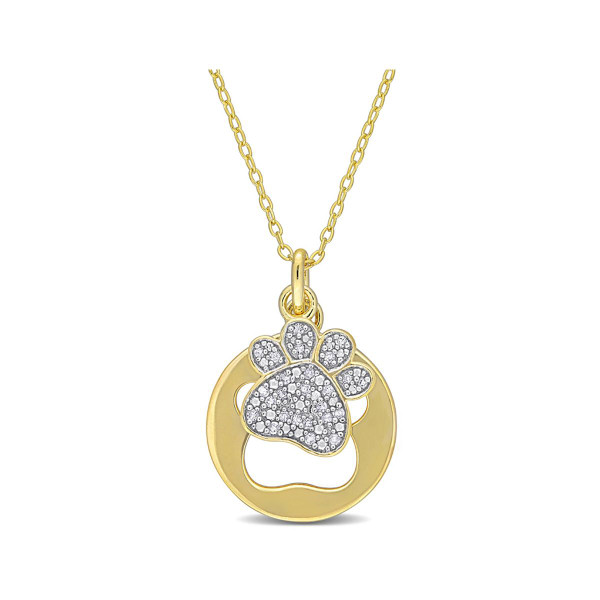 1/10 Carat (ctw) Diamond Dog Paw Necklace product image