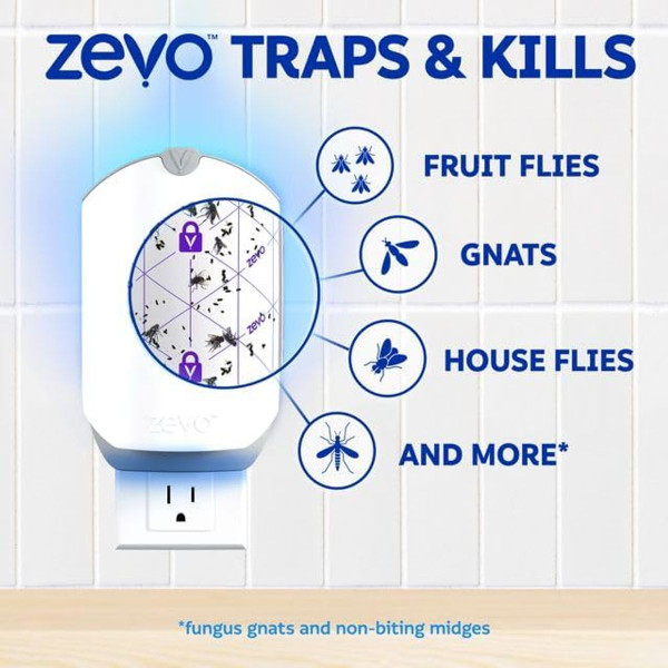 Zevo Plug-in Flying Insect Trap & Refill Cartridge (2-Pack) product image