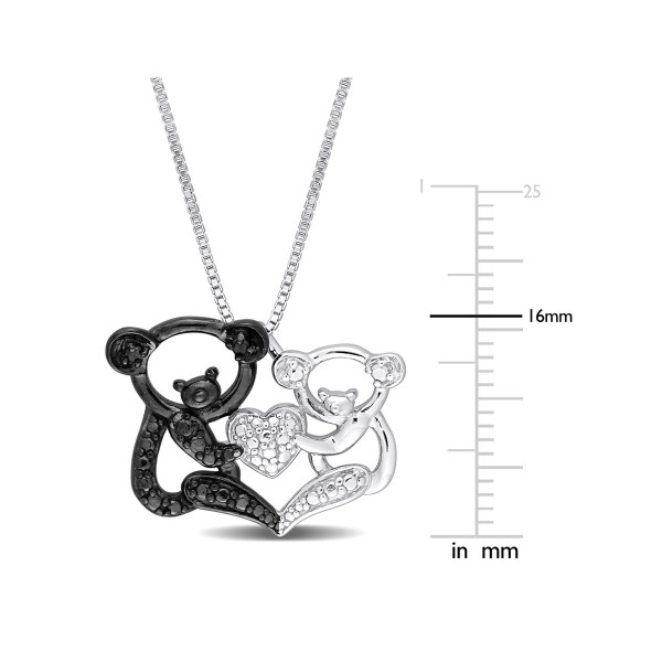 Black Accent Diamond Koala Charm Necklace  product image