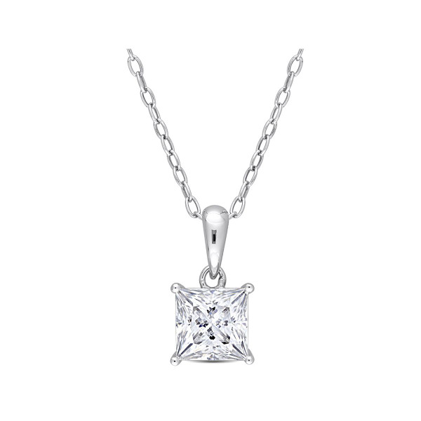 1.25 Carat (ctw) Lab-Created Moissanite Princess-Cut Solitaire Necklace product image