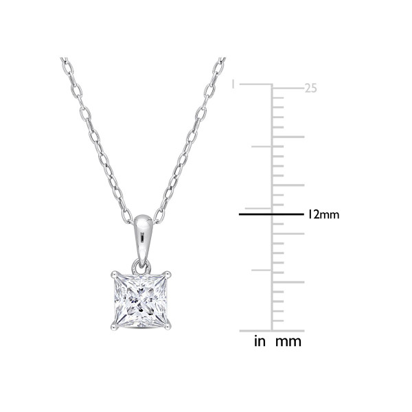 1.25 Carat (ctw) Lab-Created Moissanite Princess-Cut Solitaire Necklace product image