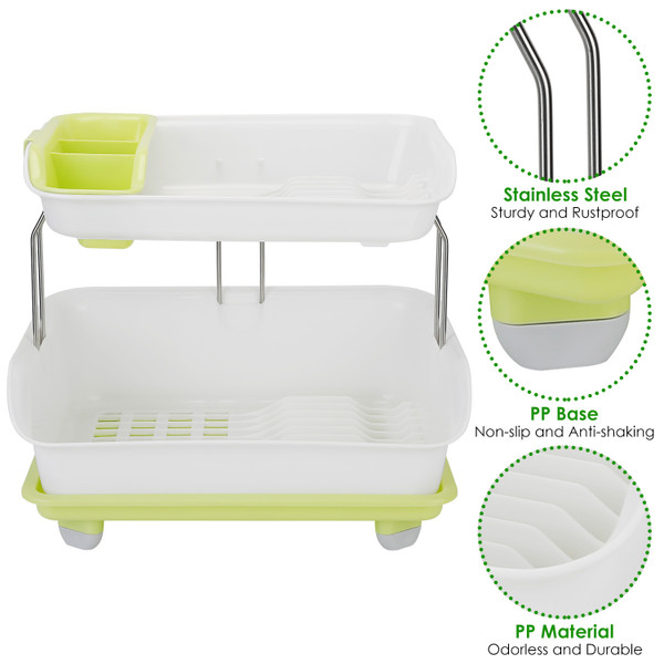 NewHome™ 2-Tier Dish Drying Rack product image