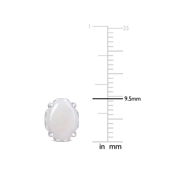 2.00 Carat (ctw) Opal Oval Stud Earrings in Sterling Silver product image