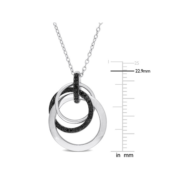 1/5 Carat (ctw) Black Diamond Circle Necklace product image