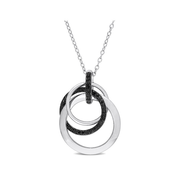 1/5 Carat (ctw) Black Diamond Circle Necklace product image