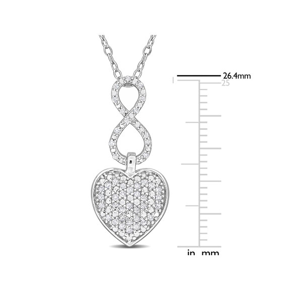 1/4 Carat (ctw) Diamond Infinity Heart Necklace product image