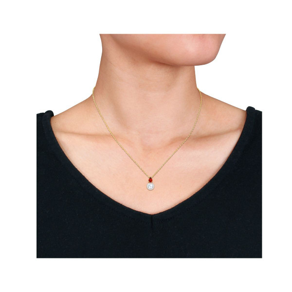 8.5-9mm Freshwater Cultured Drop Pearl Pendant Necklace product image