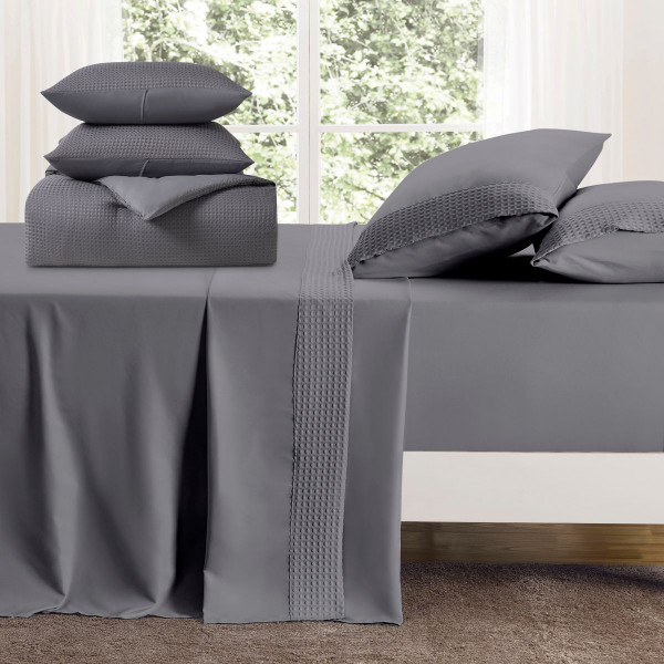 Kathy Ireland Waffle Textured Comforter Set (7 Pieces) product image