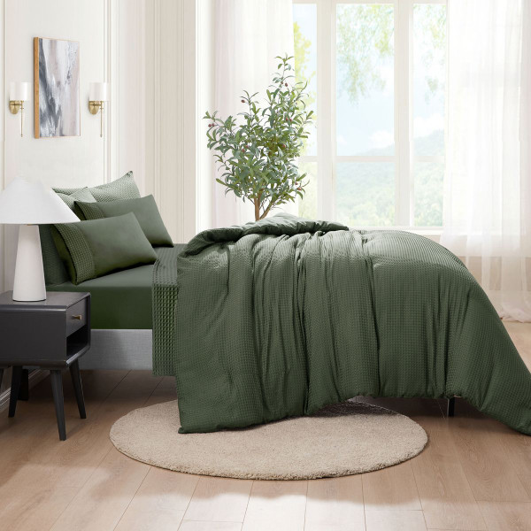 Kathy Ireland Waffle Textured Comforter Set (7 Pieces) product image