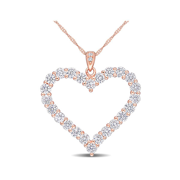 2.40 Carat (ctw) Lab-Created Moissanite Heart Necklace product image