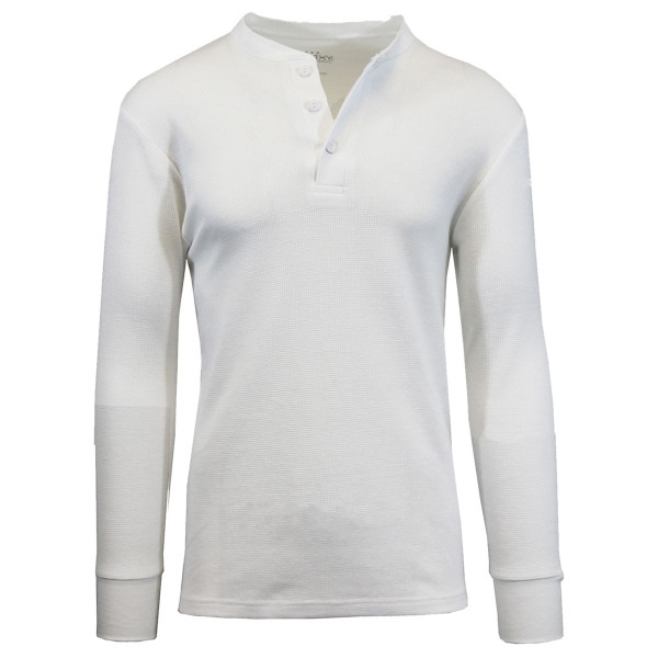 Men's Thermal Waffle Knit Long Sleeve Henley Shirt product image