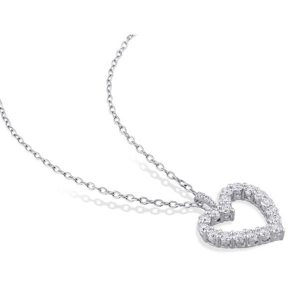 1/2 Carat (ctw) Lab-Created Moissanite Heart Necklace product image