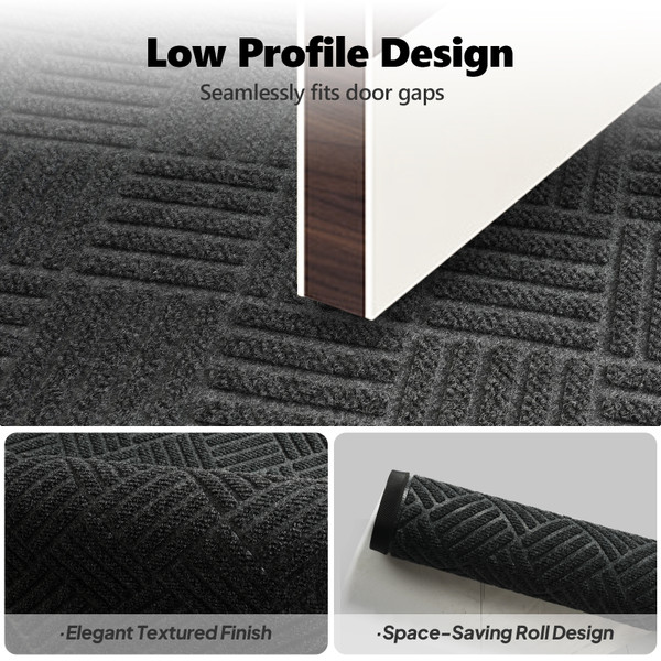 Black Rubber Front Door Mat product image