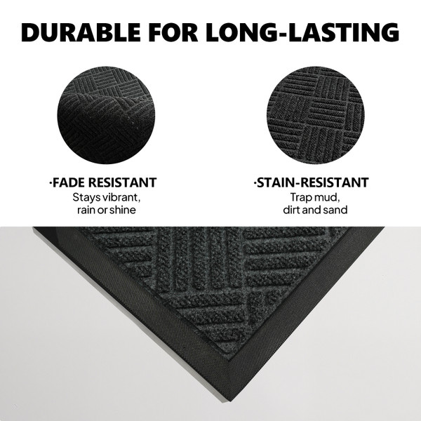 Black Rubber Front Door Mat product image