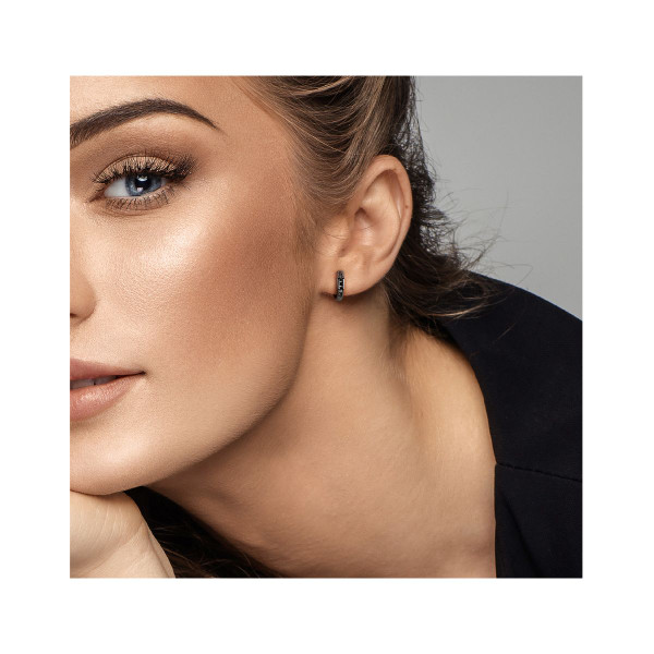 1/4 Carat (ctw) Black Diamond Hoop Earrings product image