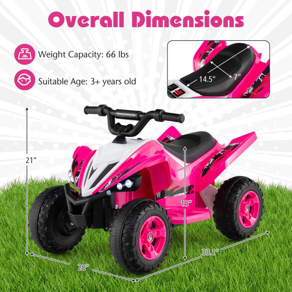 12V Quad 4 Wheeler Ride-On Toy with Wireless Connection and USB Port product image