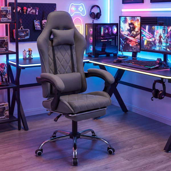 Gaming Chair with Headrest, Lumbar Support and Linkage Armrests product image