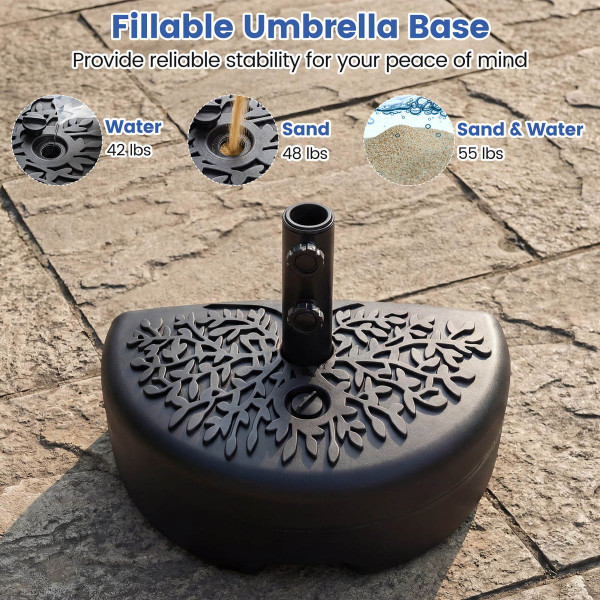 55 lbs Half Round Patio Umbrella Base product image