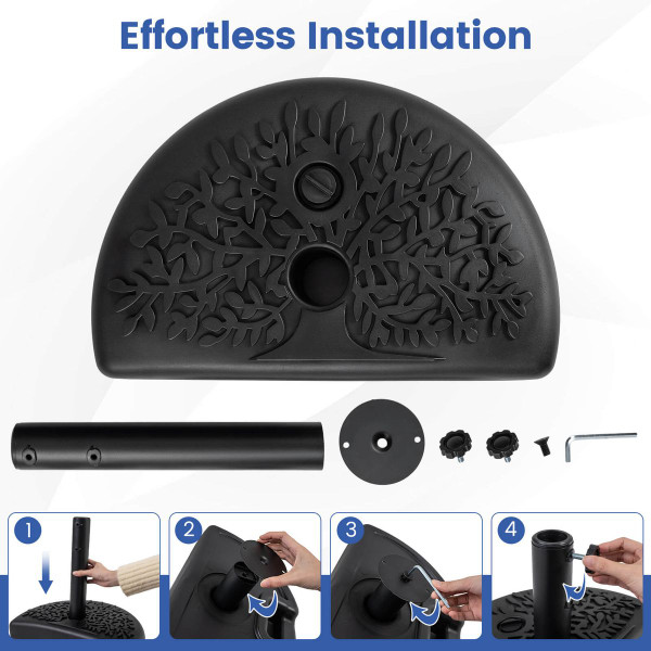 55 lbs Half Round Patio Umbrella Base product image