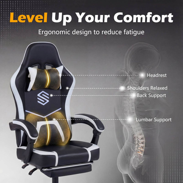 Rolling Gaming Chair with Heavy-Duty 5-Claw Metal Base  product image