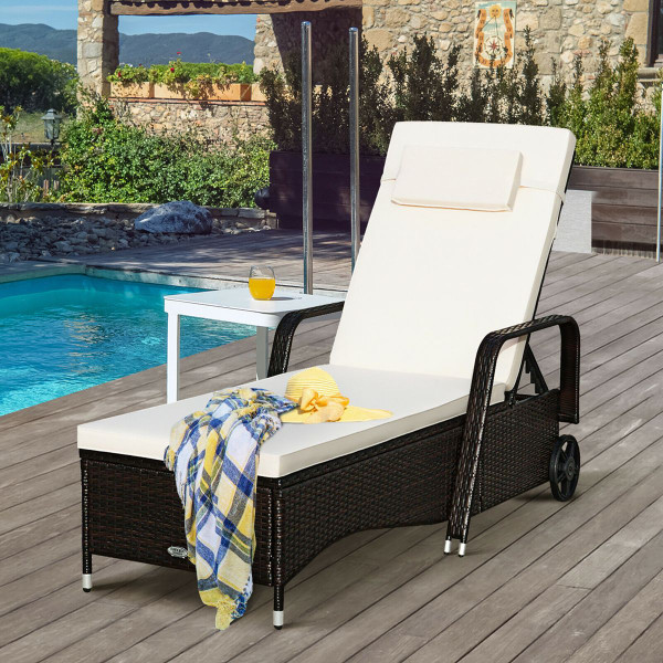 Outdoor Chaise Lounge with Adjustable Backrest product image