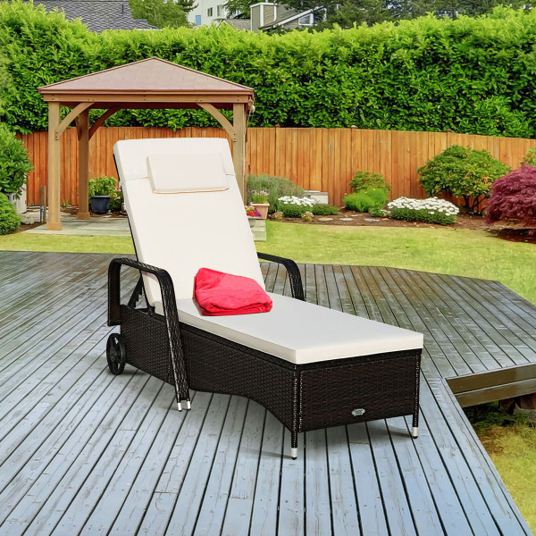 Outdoor Chaise Lounge with Adjustable Backrest product image