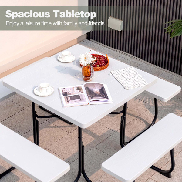 Outdoor Square Picnic Table and Bench Set product image