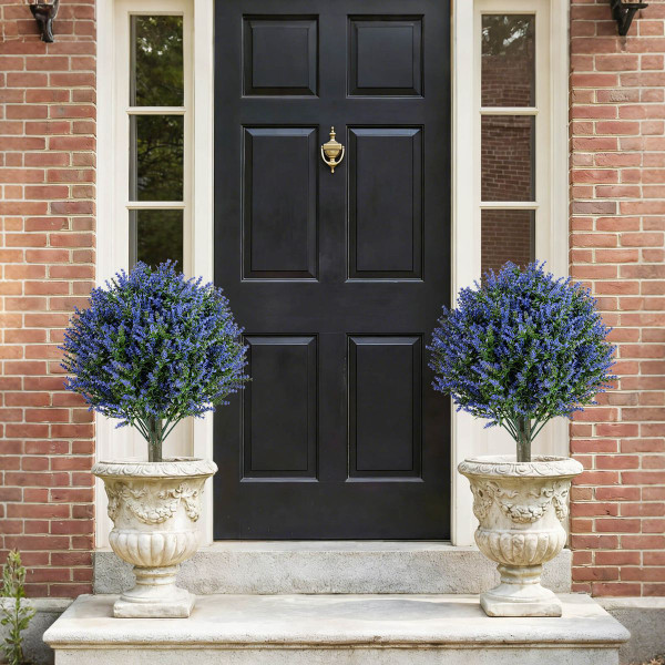 24" Artificial Lavender Topiary Ball Trees (2-Pack) product image