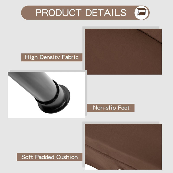 3-Seat Glider Patio Swing with Adjustable Canopy product image