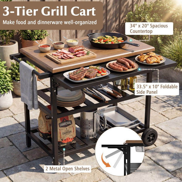 Outdoor Korean BBQ Grill Dining Cart product image