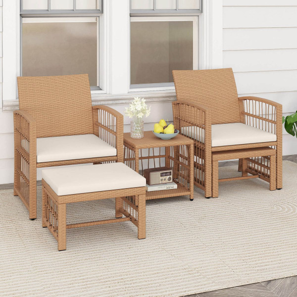 Patio Rattan Furniture (5 Piece Set) product image