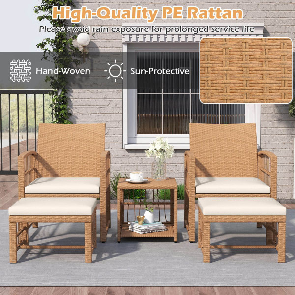 Patio Rattan Furniture (5 Piece Set) product image