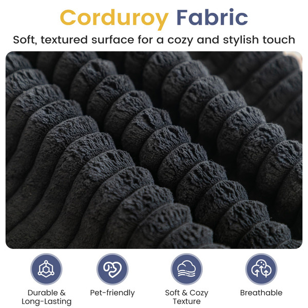 110" L-Shaped Modular Sectional Sofa with Fluffy Cushions product image