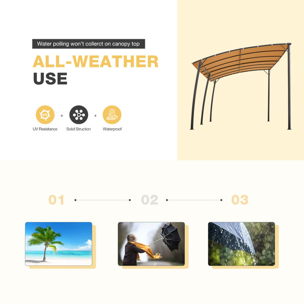 13'×10' Patio Awning for Porch, Pergola, and Gazebo product image