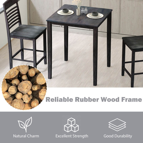Square Dining Table with Solid Wood Frame product image
